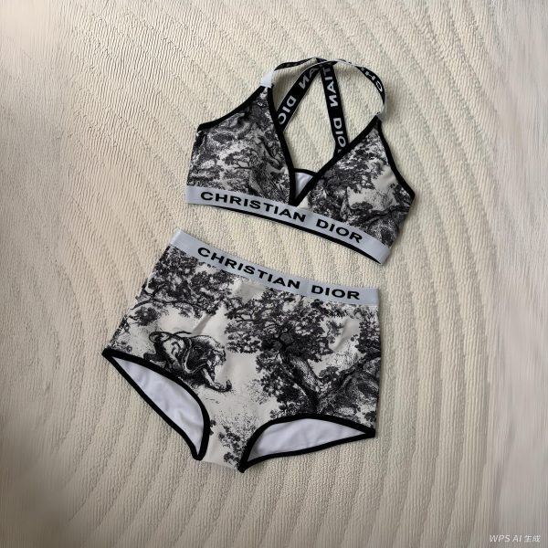 Christian Dior Dioriviera Toile de Jouy Sauvage Bralette and Briefs Set AO55045024