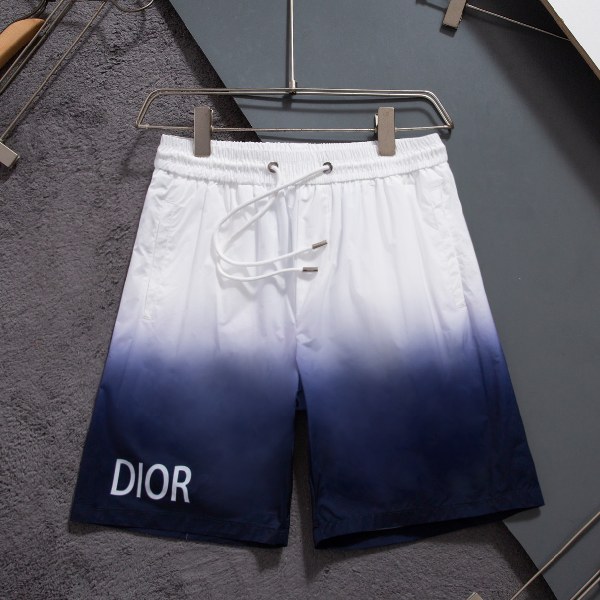 Dior Men’s White to Navy Blue Gradient Swim Shorts with Logo AO80045050