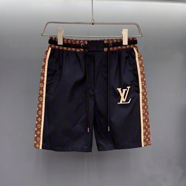 Louis Vuitton Men's Navy Monogram Side Stripe Drawstring Shorts AO70045098