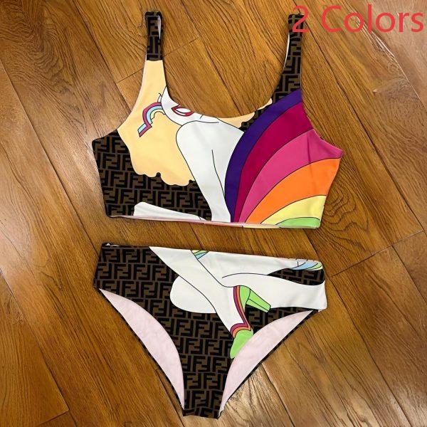 Fendi x Antonio Lopez "Rainbow Girl" Two-Piece Bikini Set AO55031034