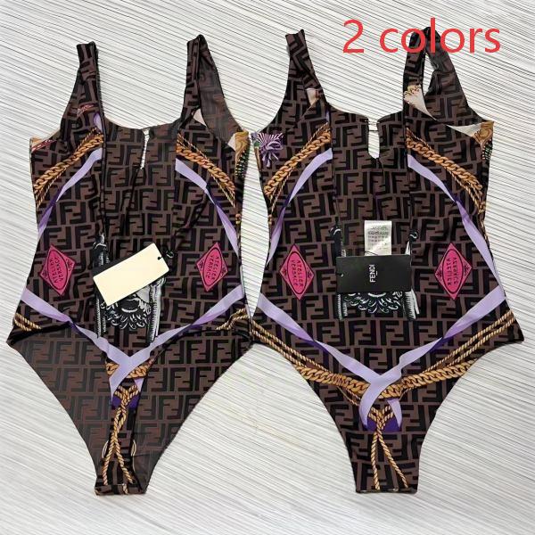 Fendi FF Monogram & Gold Chain Print One-Piece Swimsuit AO70031031